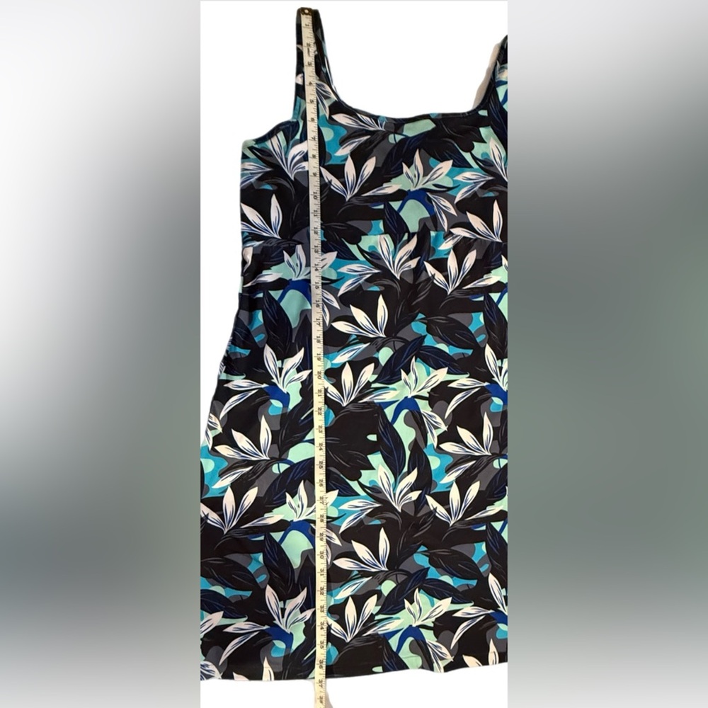 Columbia PFG Women's Blue and Black Floral Dress (Size XLarge) - Picture 3 of 7